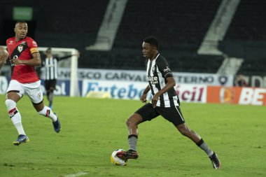Rio, Brazil - august 13, 2022: Jeffinho player in match between Botafogo vs Atletico-GO 22th round Brazilian Championship, A serie, in Nilton Santos Stadium