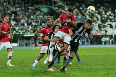 Rio, Brazil - august 13, 2022:  match between Botafogo vs Atletico-GO 22th round Brazilian Championship, A serie, in Nilton Santos Stadium