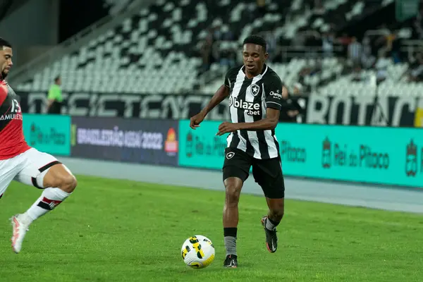Rio, Brazil - august 13, 2022: Jeffinho player in match between Botafogo vs Atletico-GO 22th round Brazilian Championship, A serie, in Nilton Santos Stadium