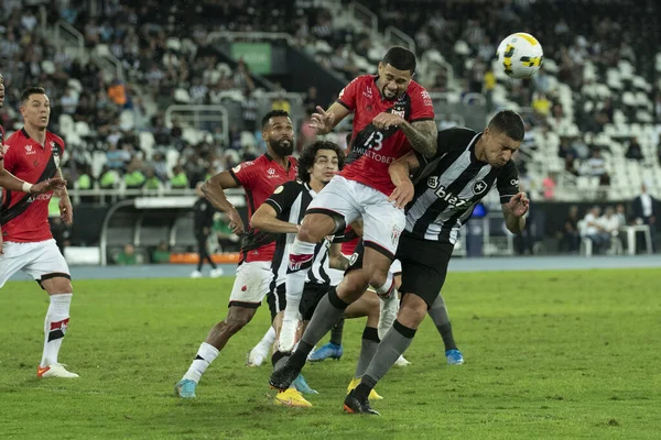 Rio, Brazil - august 13, 2022:  match between Botafogo vs Atletico-GO 22th round Brazilian Championship, A serie, in Nilton Santos Stadium