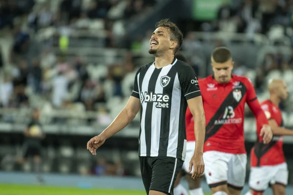 Rio, Brazil - august 13, 2022: Eduardo player in match between Botafogo vs Atletico-GO 22th round Brazilian Championship, A serie, in Nilton Santos Stadium