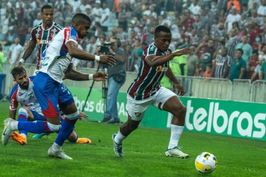 Rio, Brazil - august 17, 2022: John Arias player in match between Fluminense vs Fortaleza by quarter finals round of Brazilian Cup in Maracana Stadium
