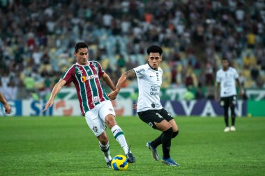 Rio, Brazil - august 24, 2022: Ph Ganso player in match between Fluminense vs Corinthians by semi finals round of Brazilian Cup in Maracana Stadium