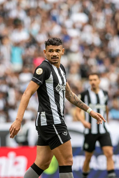 Rio, Brezilya - 20 Ağustos 2022: Botafogo ile Amerika MG 26. Brezilya Şampiyonası arasında Nilton Santos Stadyumu 'nda oynanan maçta Adryelson oyuncusu