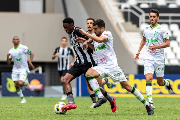 Rio, Brezilya - 20 Ağustos 2022: Jeffinho oyuncusu Nilton Santos Stadyumu 'nda, Botafogo ve Amerika MG 26.