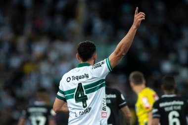 Rio, Brezilya - 17 Eylül 2022: Botafogo ile Coritiba arasındaki maçta Castan oyuncusu Nilton Santos Stadyumu 'nda düzenlenen Brezilya Şampiyonası' nın 17 raundunda karşı karşıya geldi.