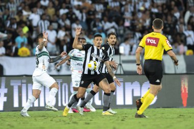 Rio, Brezilya - 17 Eylül 2022: Tiquinho Soares, Nilton Santos Stadyumu 'nda oynanan Brezilya Şampiyonası' nda Botafogo - Coritiba maçında 17 rauntluk bir maç yaptı.