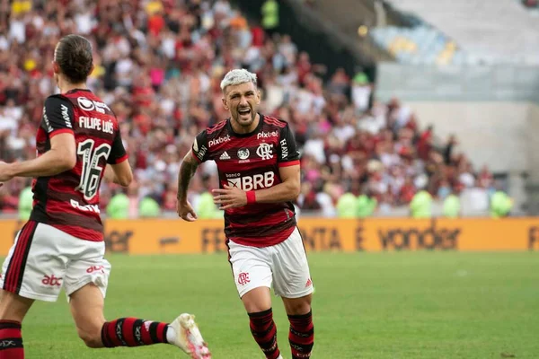 Rio Brazílie Září 2022 Arrascaeta Hráč Zápase Mezi Flamengo Fluminense — Stock fotografie
