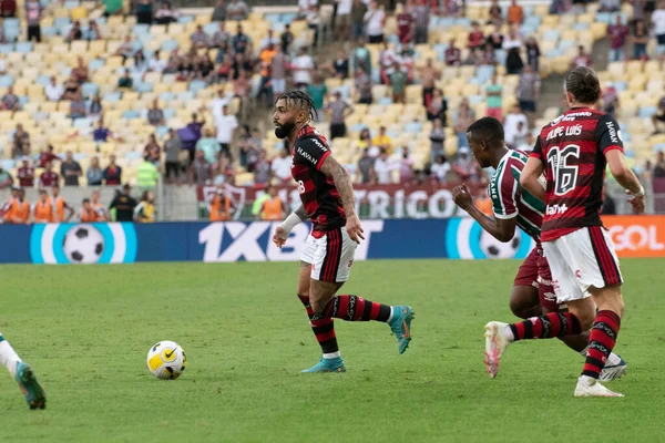 巴西里约 2022年9月18日 加布里埃尔 巴尔博萨 加比戈尔 在马拉卡纳体育场的27轮巴西锦标赛中在弗拉门戈对弗卢米内塞的比赛中的球员 — 图库照片