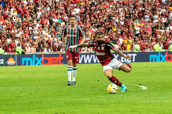 Rio Brezilya Eylül 2022 Gabriel Barbosa Gabigol Fluminense Ile Flamengo — Stok fotoğraf