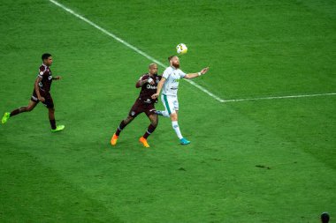 Rio, Brezilya - 28 Eylül 2022: Pita ve Felipe Melo Fluminense vs Juventude arasında oynanan maçta Maracana Stadyumu 'nda düzenlenen Brezilya Şampiyonası' nın 28 raundunda karşı karşıya geldiler.