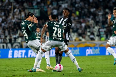 Rio, Brezilya - Ekim 03, 2022: Maracana Stadyumu 'nda Bptafogo-Palmeiras maçı 29 rauntluk Brezilya Şampiyonası karşılaşması