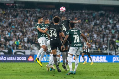 Rio, Brezilya - Ekim 03, 2022: Maracana Stadyumu 'nda Bptafogo-Palmeiras maçı 29 rauntluk Brezilya Şampiyonası karşılaşması