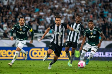 Rio, Brezilya - Ekim 03, 2022: Maracana Stadyumu 'nda Bptafogo-Palmeiras maçı 29 rauntluk Brezilya Şampiyonası karşılaşması