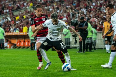 Rio, Brazil - august 9, 2022: Adson player in match between Flamengo (BRA) vs Corinthians (BRA) by Libertadores Cup 2022, by quarterfinals, in Maracana Stadium.