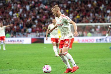 Rio, Brezilya - Ekim 05, 2022 - Gabriel Mercado, Maracana Stadyumu 'nda oynanan Brezilya Şampiyonası' nda Flamengo ve Internacional arasındaki maçta