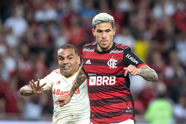 Rio Brasil Outubro 2022 Jogador Pedro Jogo Entre Flamengo Internacional — Fotografia de Stock