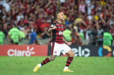 Rio, Brezilya - 19 Ekim 2022: Everton Cebolinha, Maracana Stadyumu 'nda oynanan Brezilya Kupası final maçında Flamengo ve Corinthians arasındaki maçta oynadı.