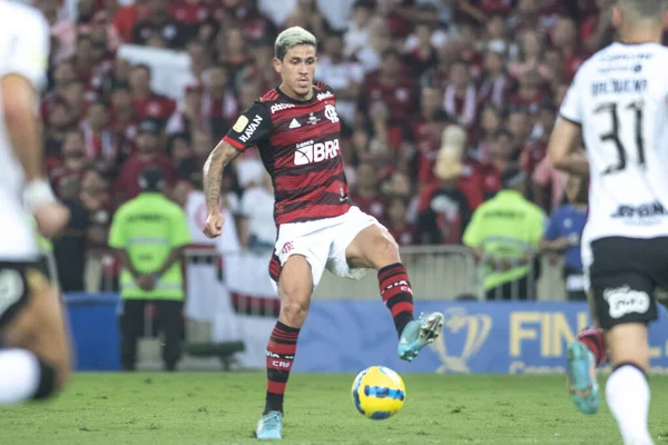 Rio Brasil Outubro 2022 Jogador Pedro Jogo Entre Flamengo Corinthians — Fotografia de Stock