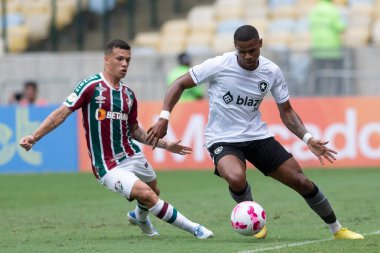 Rio, Brezilya - 23 Ekim 2022 - Genç Santos oyuncusu Fluminense ile Botafogo arasında oynanan maçta Brezilya Şampiyonası 'nın 33 rauntluk serisi Maracana Stadyumu' nda oynandı.