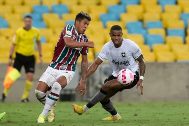 Rio, Brezilya - 23 Ekim 2022 - Fluminense ile Botafogo arasında oynanan maç Brezilya Şampiyonası 'nın 33 raundluk serisi Maracana Stadyumu' nda oynanacak.