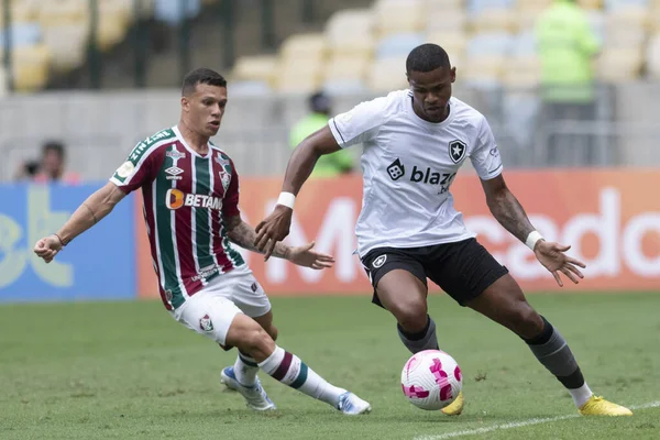 Rio, Brezilya - 23 Ekim 2022 - Genç Santos oyuncusu Fluminense ile Botafogo arasında oynanan maçta Brezilya Şampiyonası 'nın 33 rauntluk serisi Maracana Stadyumu' nda oynandı.