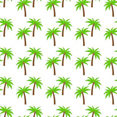 Hindistan cevizli palmiye ağaçları, pürüzsüz desenli. Hindistan cevizi palmiyeleri, vektör ile arkaplan.