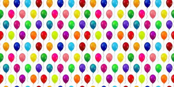 Balões coloridos sem costura padrão. Fundo sem costura festivo com balões multicoloridos.Vector. —  Vetores de Stock