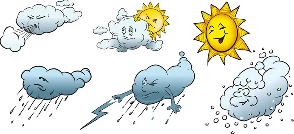 Weather characters — Stock Vector
