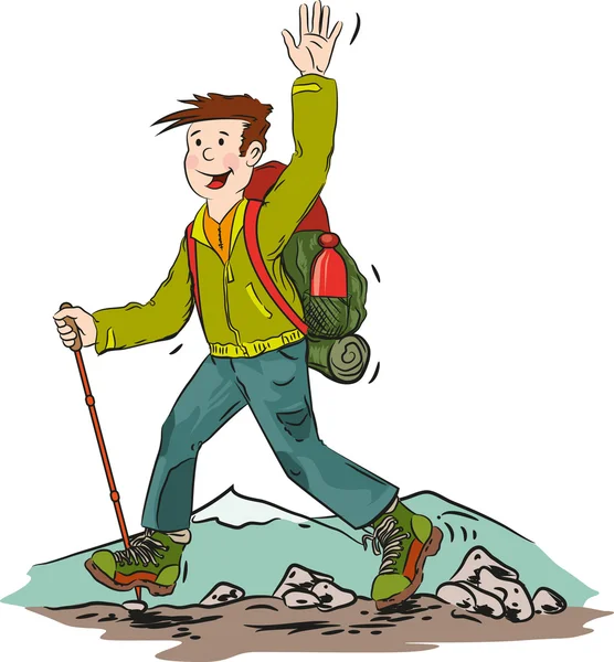 Hiker — Stock Vector