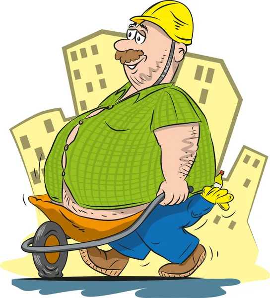 Pracownik tłuszczu — Wektor stockowy