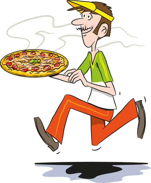 Pizza guy — Stockový vektor