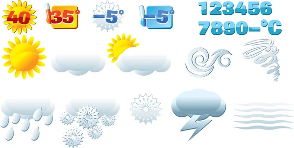 Weather icons — Stock Vector