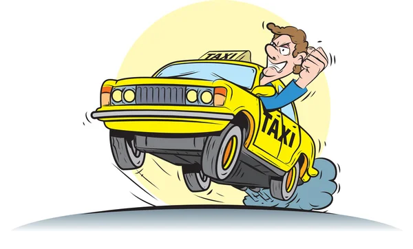 Taxi Conductor — Archivo Imágenes Vectoriales