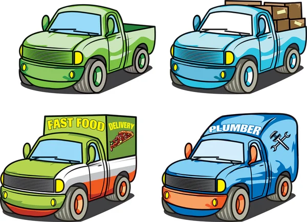 Camionnettes d'entreprise — Image vectorielle