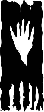 Uruk-Hai bayrağı. Fantezi temalı bayrağın vektör sanat çizimi. Uruk-Hai bayrağı. Tişört, dövme vs. için uygun.