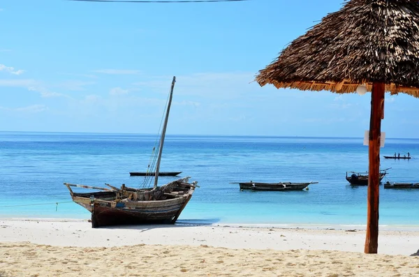 Playa exótica en Nungwi, Zanzíbar — Foto de Stock