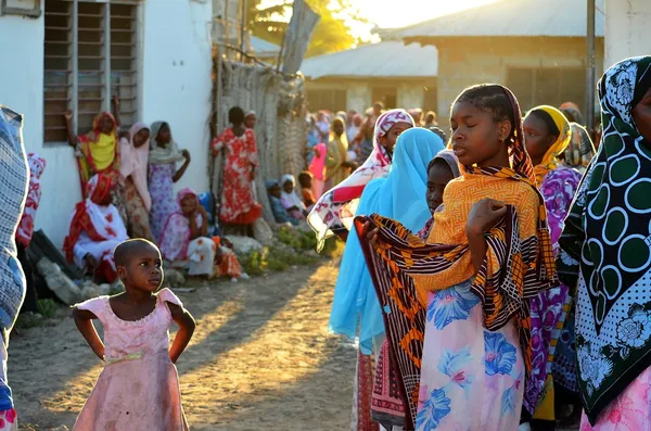 Muzułmańskich kobiet obchodzi, zanzibar — Zdjęcie stockowe