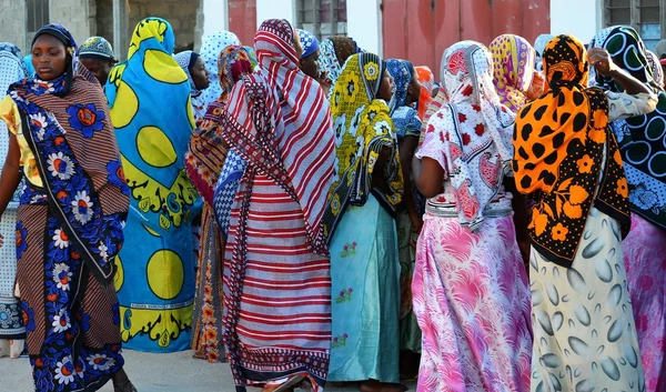 穆斯林妇女庆祝婚礼，桑给巴尔岛 — 图库照片