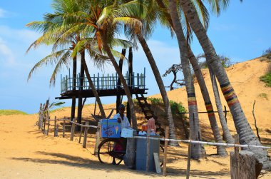 Ice cream seller under the palm tree, Srí Lanka