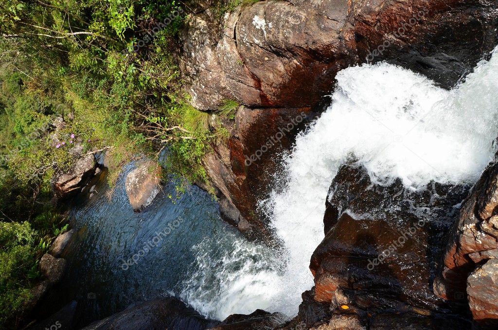 Waterfall in National Park Hortons Plain, Sri Lanka