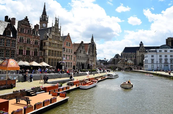 Colorful summer Gent, Belgium — Stock Photo, Image