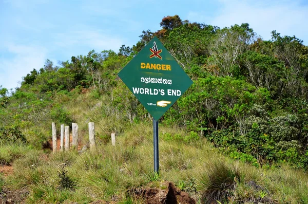 World End in National Park Horton Plains, Sri Lanka — Stock Photo, Image