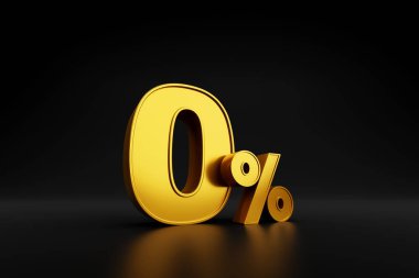 Siyah arka plan için% 0 veya% 0 özel teklif. 3d resimleme