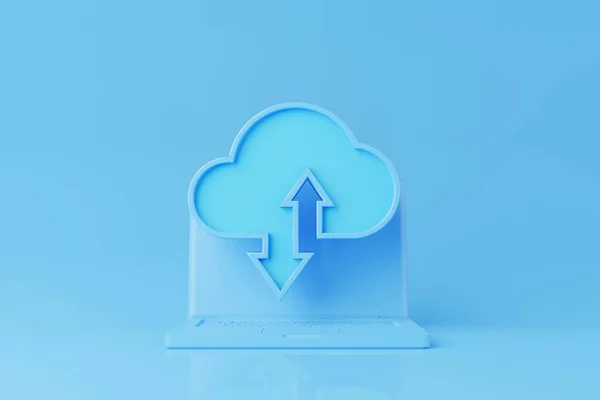 Concetto Cloud Computing Data Center Tecnologico Sul Servizio Cloud Illustrazione — Foto Stock