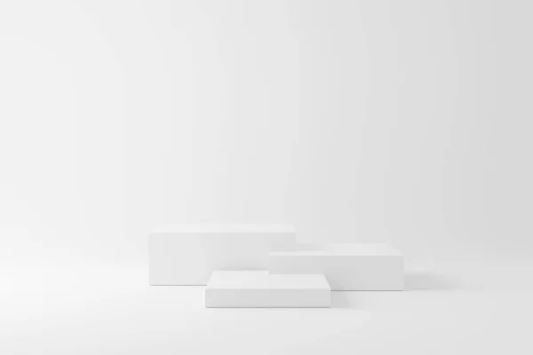 Abstrakt Minimal Scen Med Geometri Pallen Vit Studio Belysning Bakgrund — Stockfoto