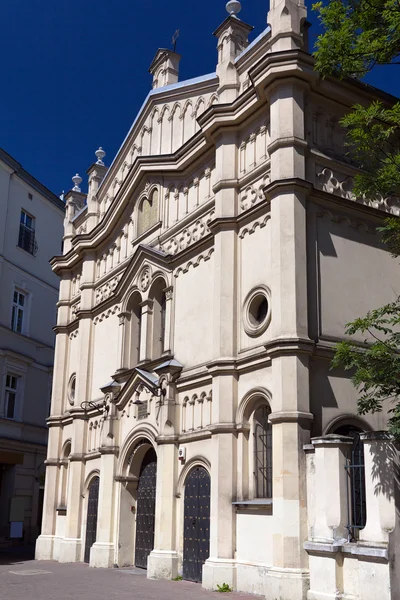 ileMiodowa sokak üzerinde Polonya krakow bölgesinin kazimierz sinagoga Tempel