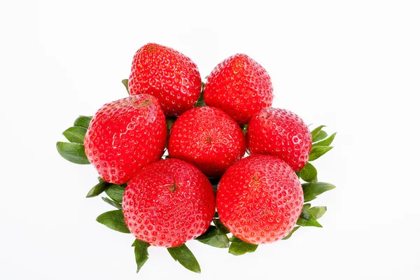 Group of strawberries isolated on white background — Stock Photo, Image