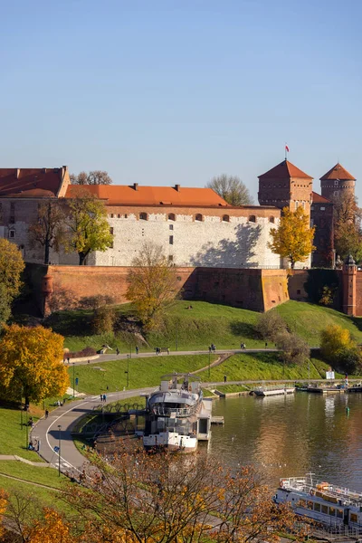 Cracovia Polonia Octubre 2021 Castillo Real Wawel Vista Desde Lado — Foto de Stock