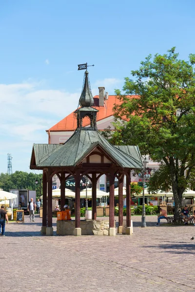 Rzeszow Poland August 2020 Main Market Square Historic Tenement Houses — Stock Photo, Image